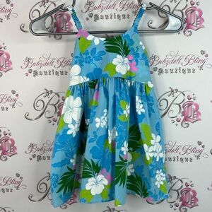 Royal Hawaiian creations dress hibiscus flowers Floral Blue Kids Casual Dress